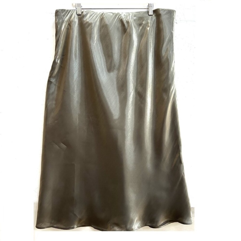 Anthropologie Liquid Shine Bias-Cut Skirt Plus size